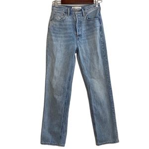 Denim Forum Jeans Womens 24 x 29 The Joni High Rise Loose Blue Slouchy Oversized